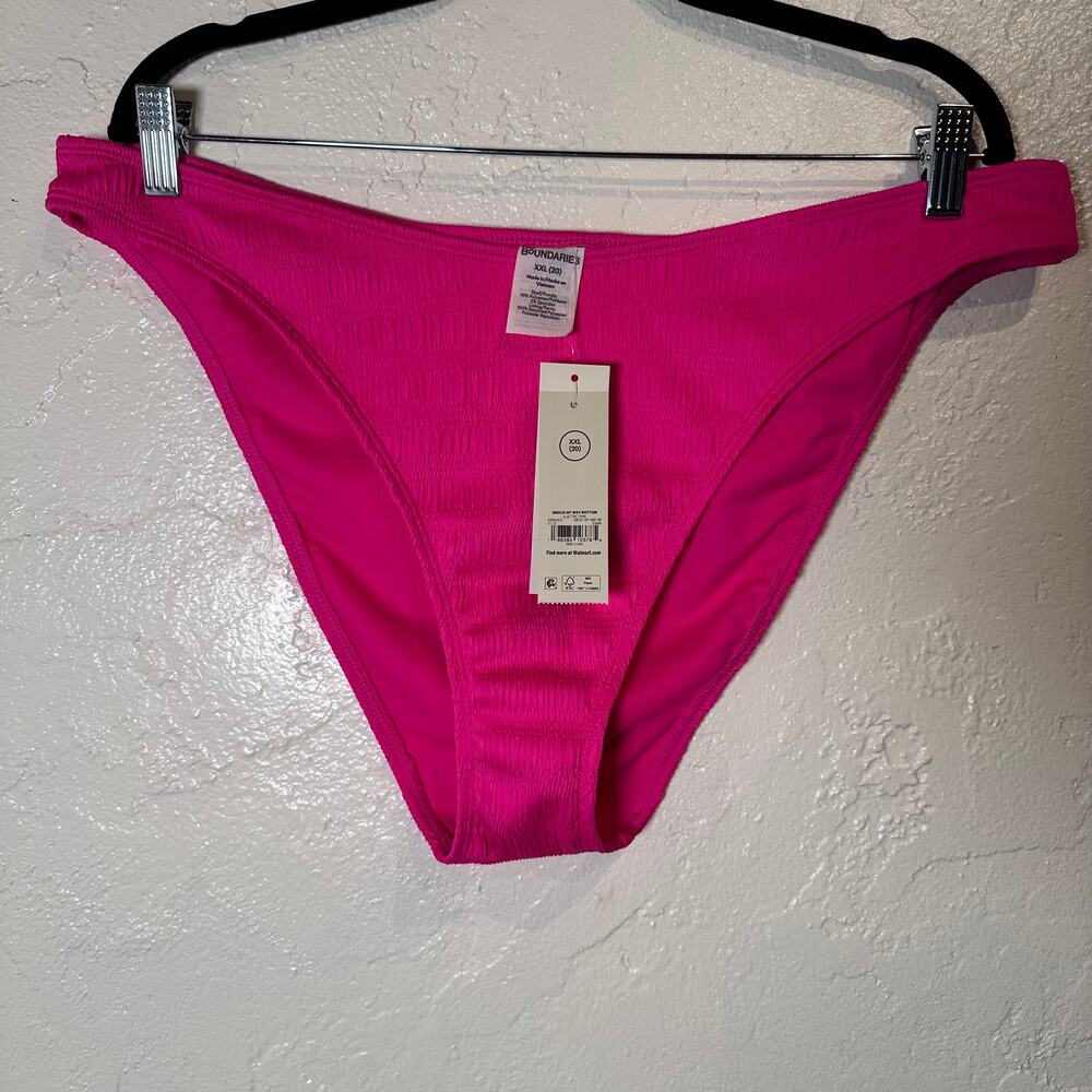 NWT No Boundaries NOBO Size XXL Bikini Bottoms Hot Pink Cheeky
